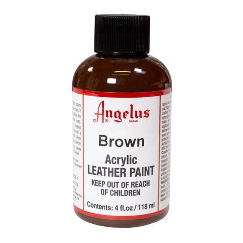 Angelus Brown Acrylic Leather Paint - 4 oz.