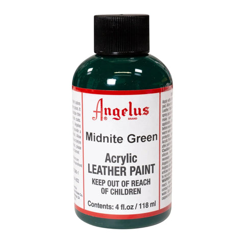 Angelus Midnight Green Acrylic Leather Paint - 4 oz.