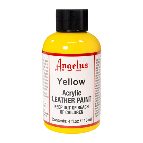 Angelus Yellow Acrylic Leather Paint - 4 oz.