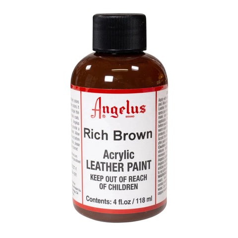 Angelus Rich Brown Acrylic Leather Paint - 4 oz.