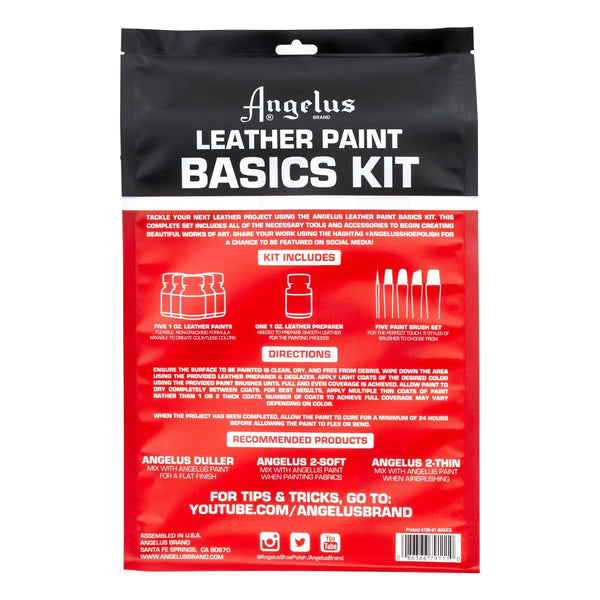 Angelus Leather Paint Basics Kit Acrylic Paint Set Angelus Shoe Polish