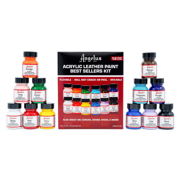 Angelus Direct Leather Paint Kit For Shoes Angelus Acrylic Leather