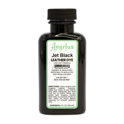 Angelus Jet Black Low VOC Leather Dye - Ships Worldwide