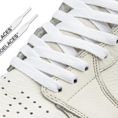 Lace Lab White Off-White Style "SHOELACES" on shoe