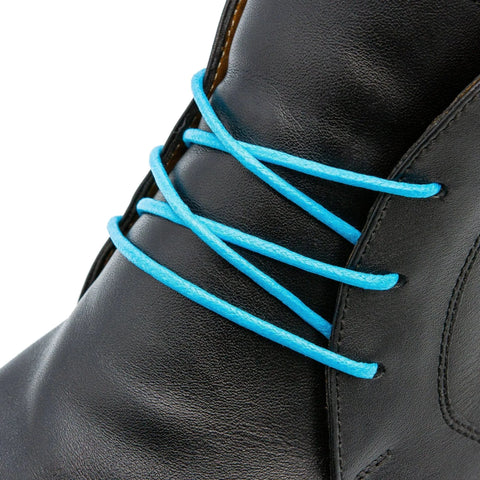 Sky Blue Waxed Dress Shoelaces