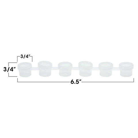 Empty Paint Cups - 6x 1/6th oz.