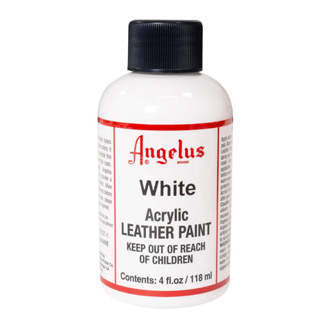 Angelus White Acrylic Leather Paint - 4 oz.