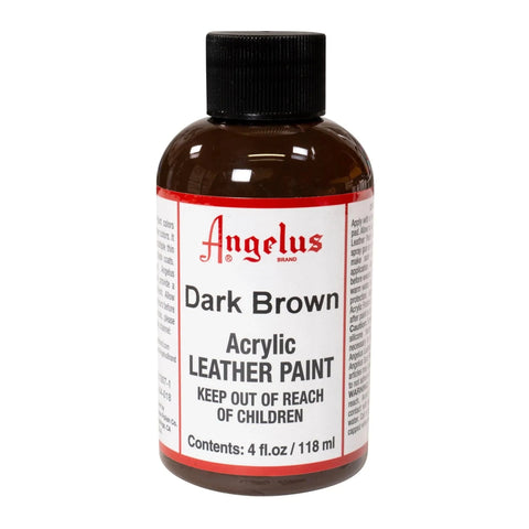 Angelus Dark Brown Acrylic Leather Paint - 4 oz.