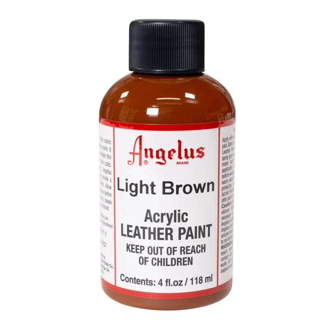 Angelus Light Brown Acrylic Leather Paint - 4 oz.