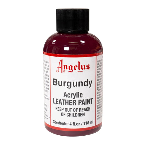 Angelus Burgundy Acrylic Leather Paint - 4 oz.