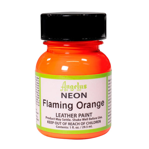 Angelus Flaming Orange Neon Paint - 1 oz.