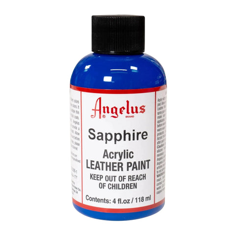 Angelus Sapphire Acrylic Leather Paint - 4 oz.