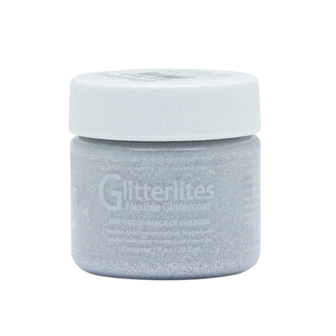 Add that vibrant silver shine to your custom sneakers with Angelus Glitterlite in Silver Spark.