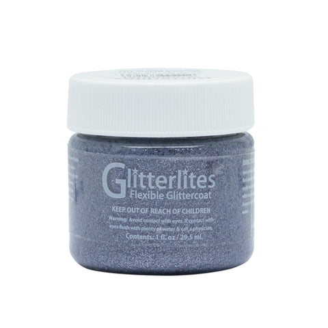 Angelus Gunmetal Glitterlites Flexible Glitter Paint