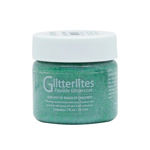 Angelus Direct's Kelly Green Glitterlite is the best green glitter paint on the market.