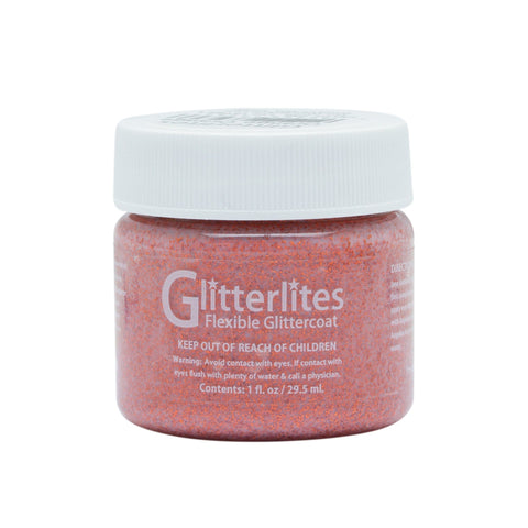Angelus Glitterlite paint comes in Orange Orange. We make the best acrylic paint available.