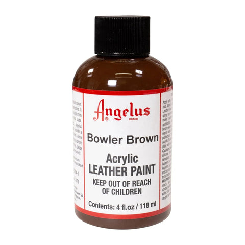 Angelus Bowler Brown Acrylic Leather Paint - 4 oz.