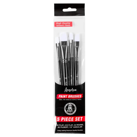 Angelus Paint Brush Set | Ideal for Acrylic Leather Paint