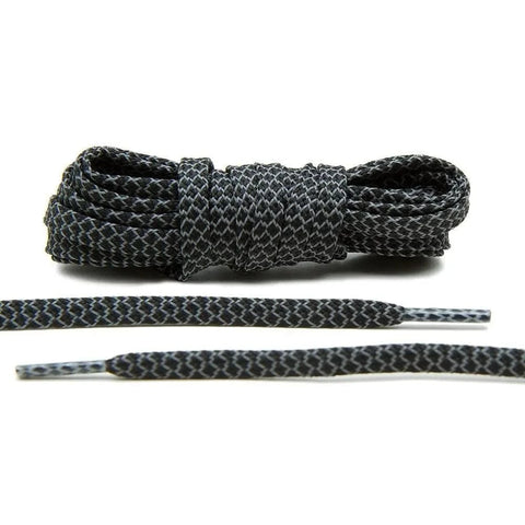 Stand out at night with the Black Reflective Flat laces from Lace Lab.