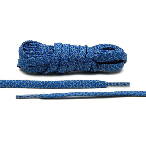 Individualize your Jordan's with a pair of Lace Lab Reflective Flat Laces in blue.