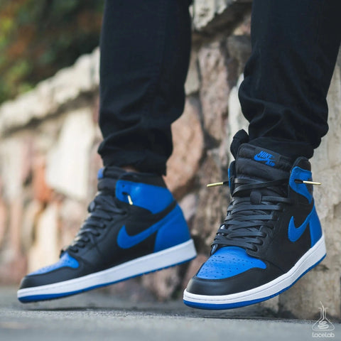 Lace Lab Black Leather Laces - Jordan Royal 1's - 63"