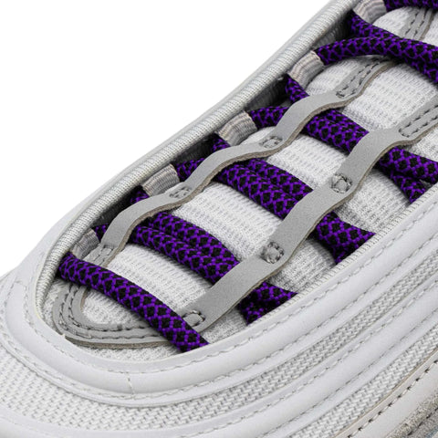 Purple/Black Rope Laces on shoes
