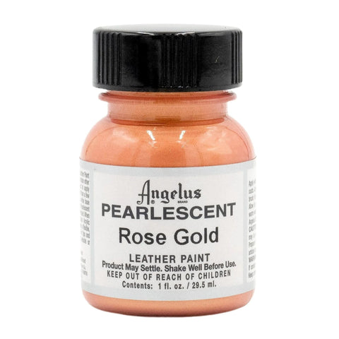 Achieve that iridescent golden hue with Angelus Pearlescent Rose Gold Paint.