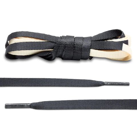 Black/Cream Union Jordan 1 Replacement Shoelaces