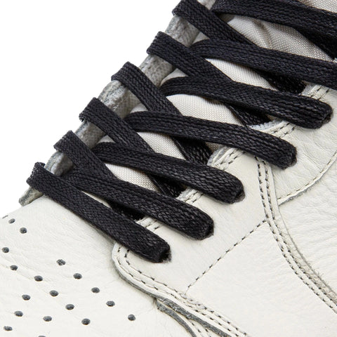Lace Lab Black Waxed Shoe Laces on shoe