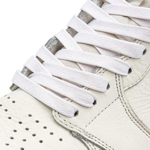 Lace Lab White Waxed Shoe Laces on shoe