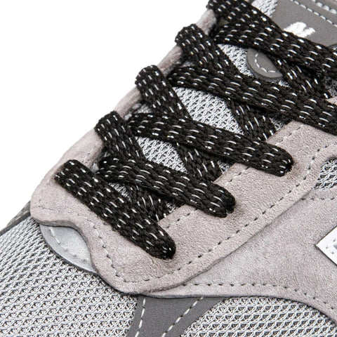 Black Reflective Flat Lace Lab Laces