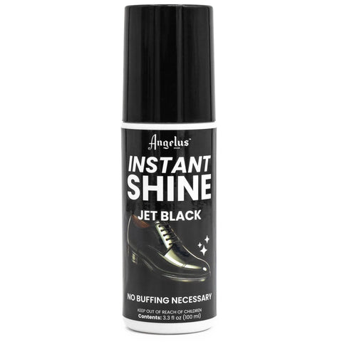 Angelus Instant Shine liquid shoe polish in Jet Black - 3.3 fl oz / 100 ml